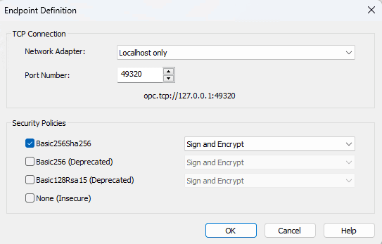 kepware endpoint definition